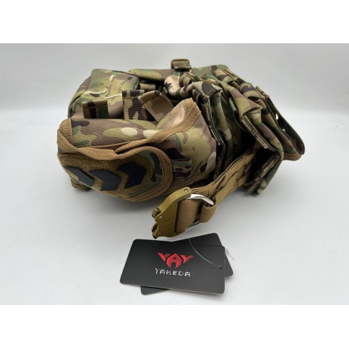 Пояс разгрузочный YAKEDA тактический с подсумками в Норильске