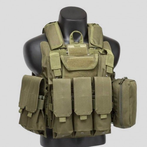 Тактический разгрузочный жилет «5 / пять карманов» с подсумками Tactical Molle Plate Carrier для съемных бронепластин в Норильске