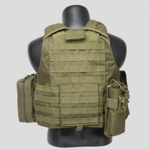 Тактический разгрузочный жилет «5 / пять карманов» с подсумками Tactical Molle Plate Carrier для съемных бронепластин в Норильске